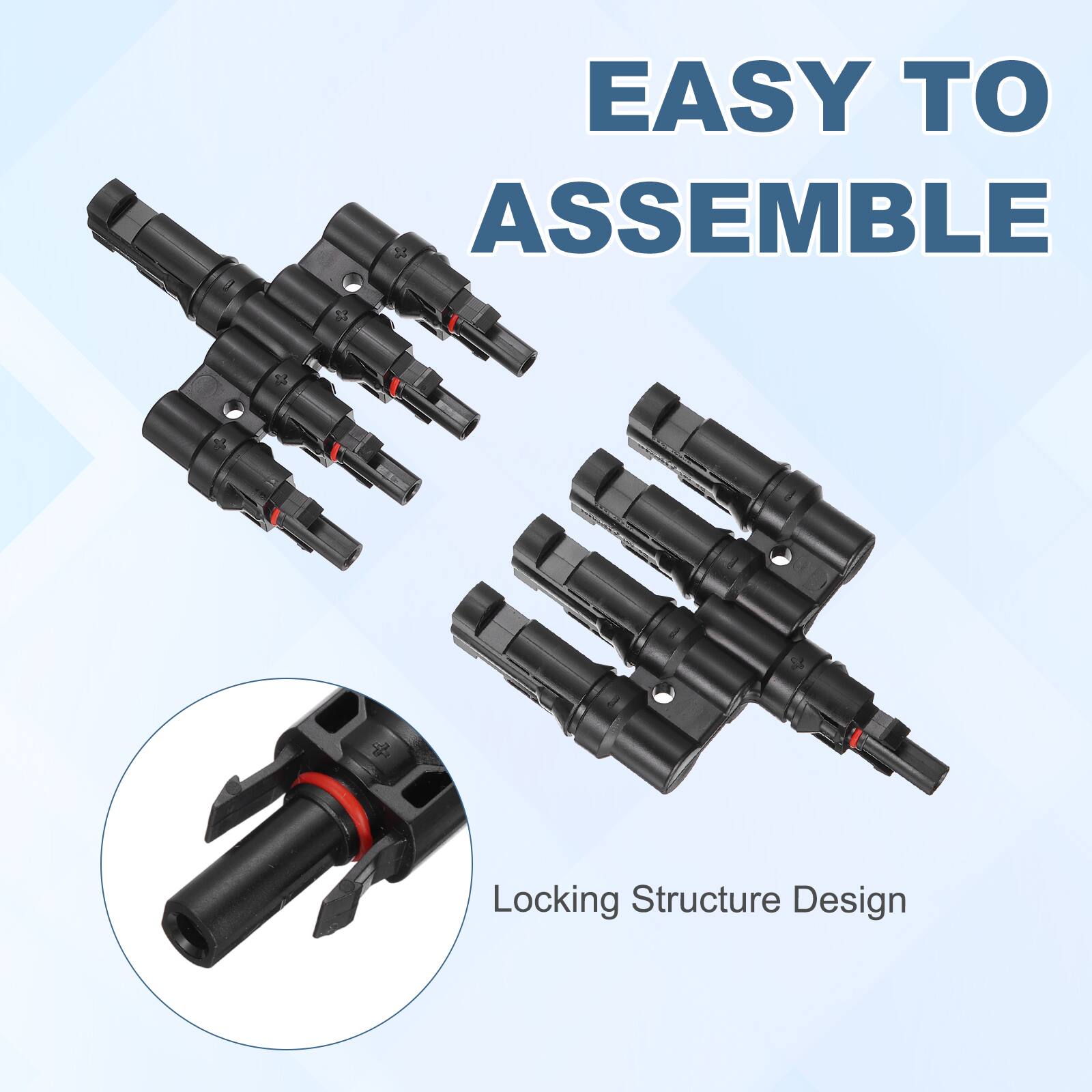 EASY TO ASSEMBLE  
Locking Structure Design