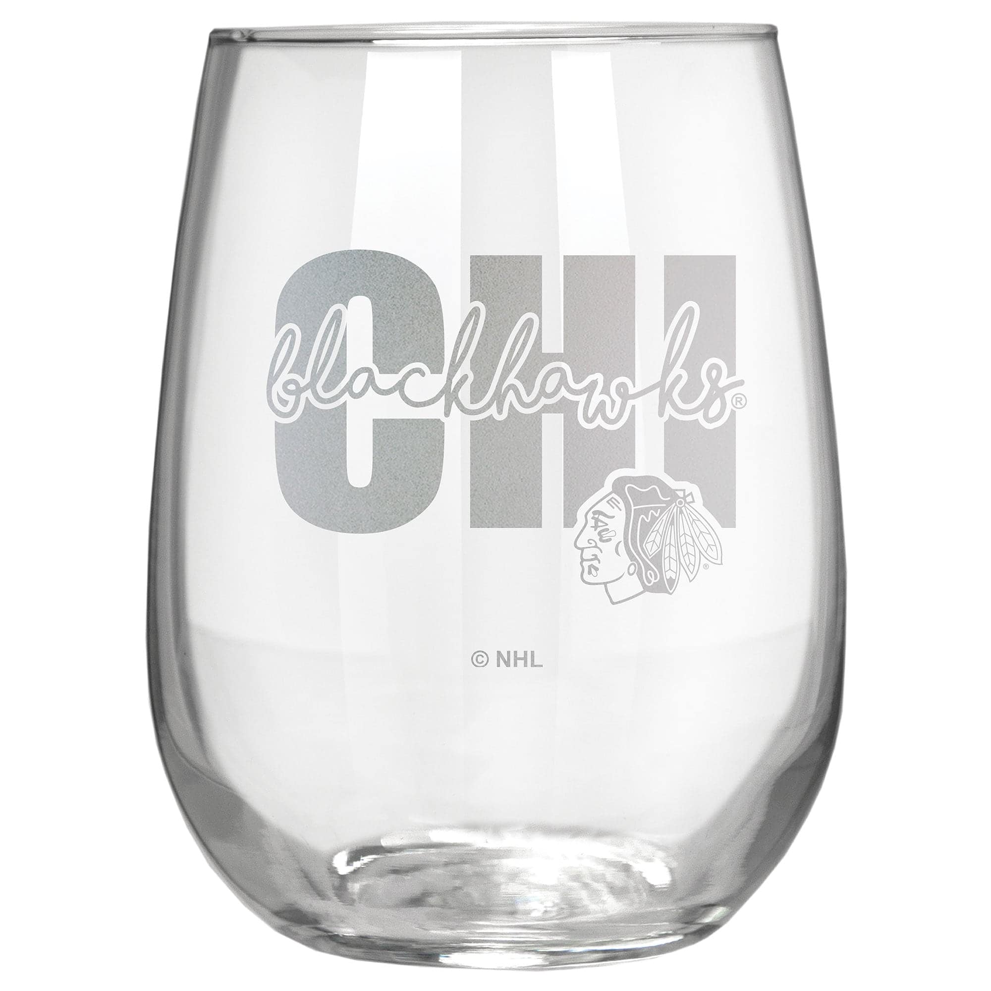 Great American Products - Chicago Blackhawks Etched 17oz. City Stemless Wine Glass - Multicolor price history on PriceWatchPro
