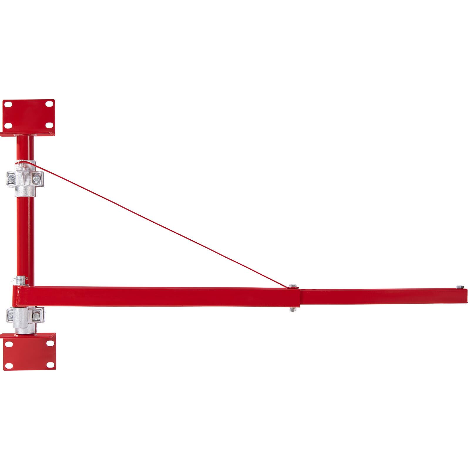 Alt View 5. VEVOR - Electric Hoist Support Arm, 660 lbs Max Load Capacity, Electric Hoist Holder Swing Arm with Pole, Steel Hoist Frame - Red.