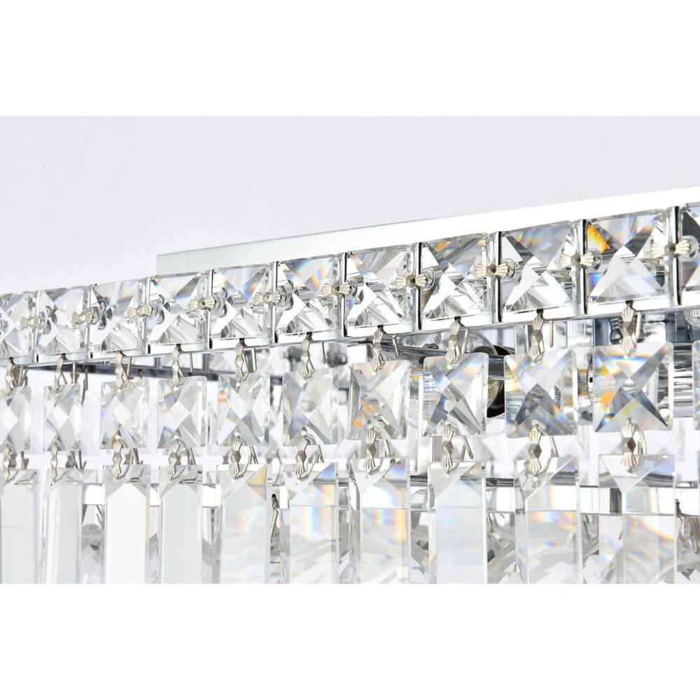 Alt View 1. Elegant Lighting - Maxime 4 light Chrome Flush Mount Clear Royal Cut Crystal - Chrome.
