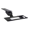 Front. Mount-It! - Adjustable Under Desk Keyboard and Mouse Drawer Platform with Ergonomic Wrist Rest, Black - Black.