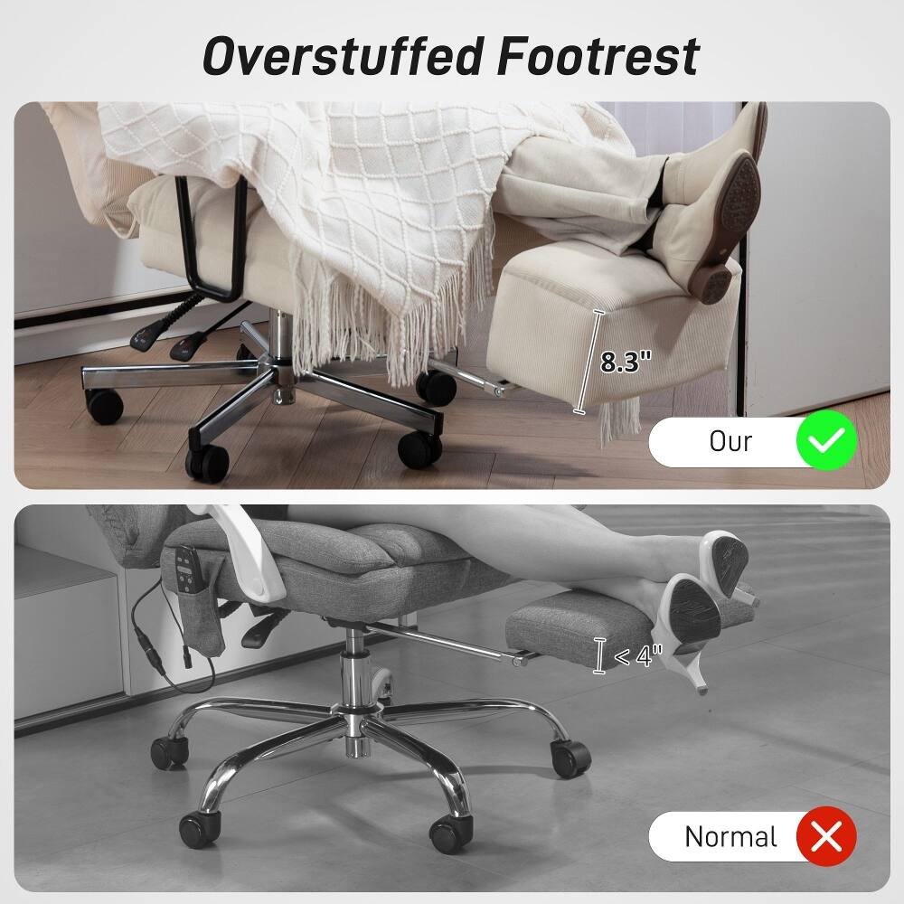 Overstuffed Footrest

8.3" Our

I < 4" Normal