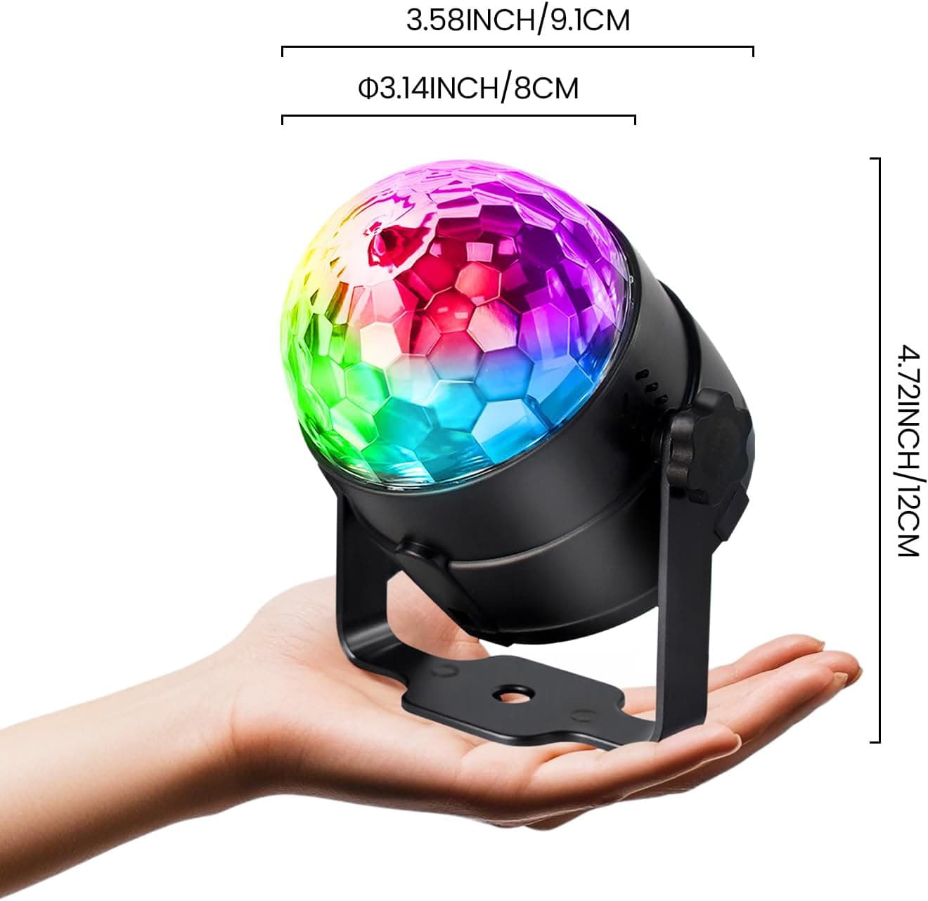 3.58INCH/9.1CM  
3.14INCH/8CM  
4.72INCH/12CM