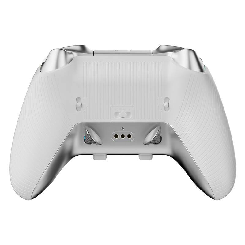 Back. Sonicgrace - Wireless Gaming Controller with Charging Dock, Hall Effect Joystick, Linear Trigger, RGB Steamdeck Nintendo Switch PC - White.