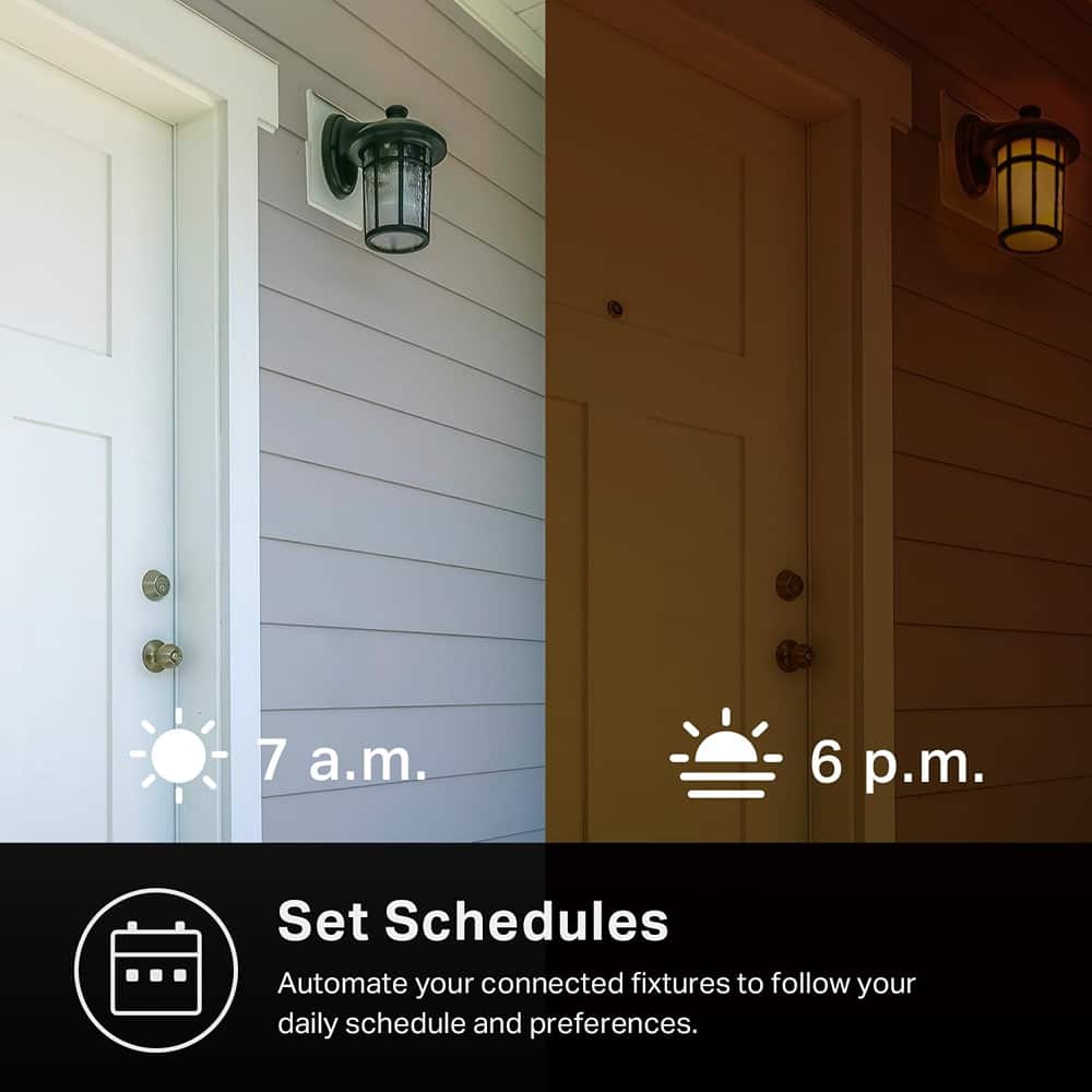 Schertz - Kasa Smart Light Switch HS200, Single Pole Wi-Fi Switch Requires Neutral Wire, Works with Alexa and Google Home, 2.4GHz - white and black