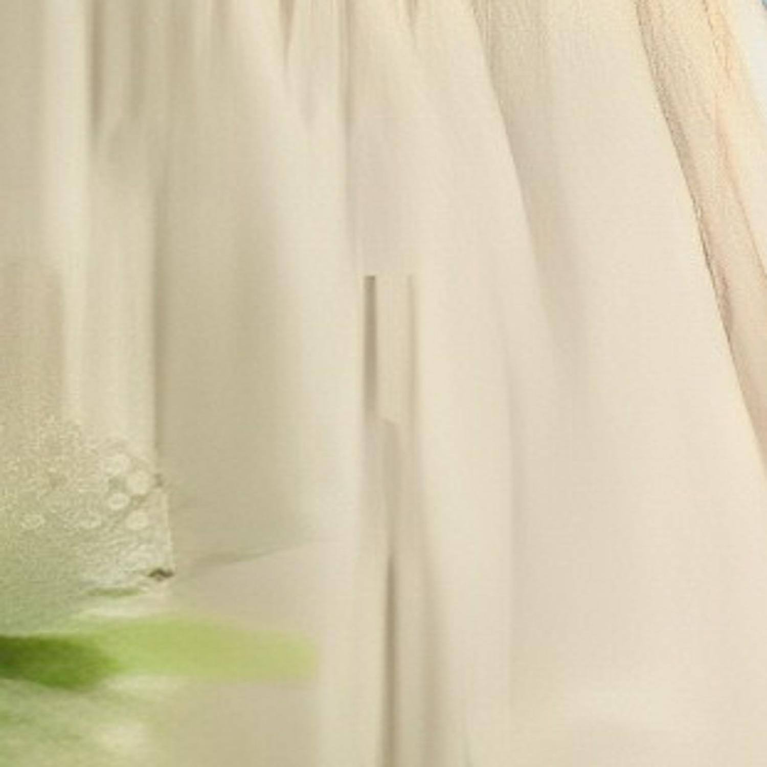 Left. Commonwealth Home Fashions - Commonwealth Outdoor Décor Escape Hook and Loop Sheer Tab Panel 54 Inches Wide by 96 Inches Long Mushroom… - White.