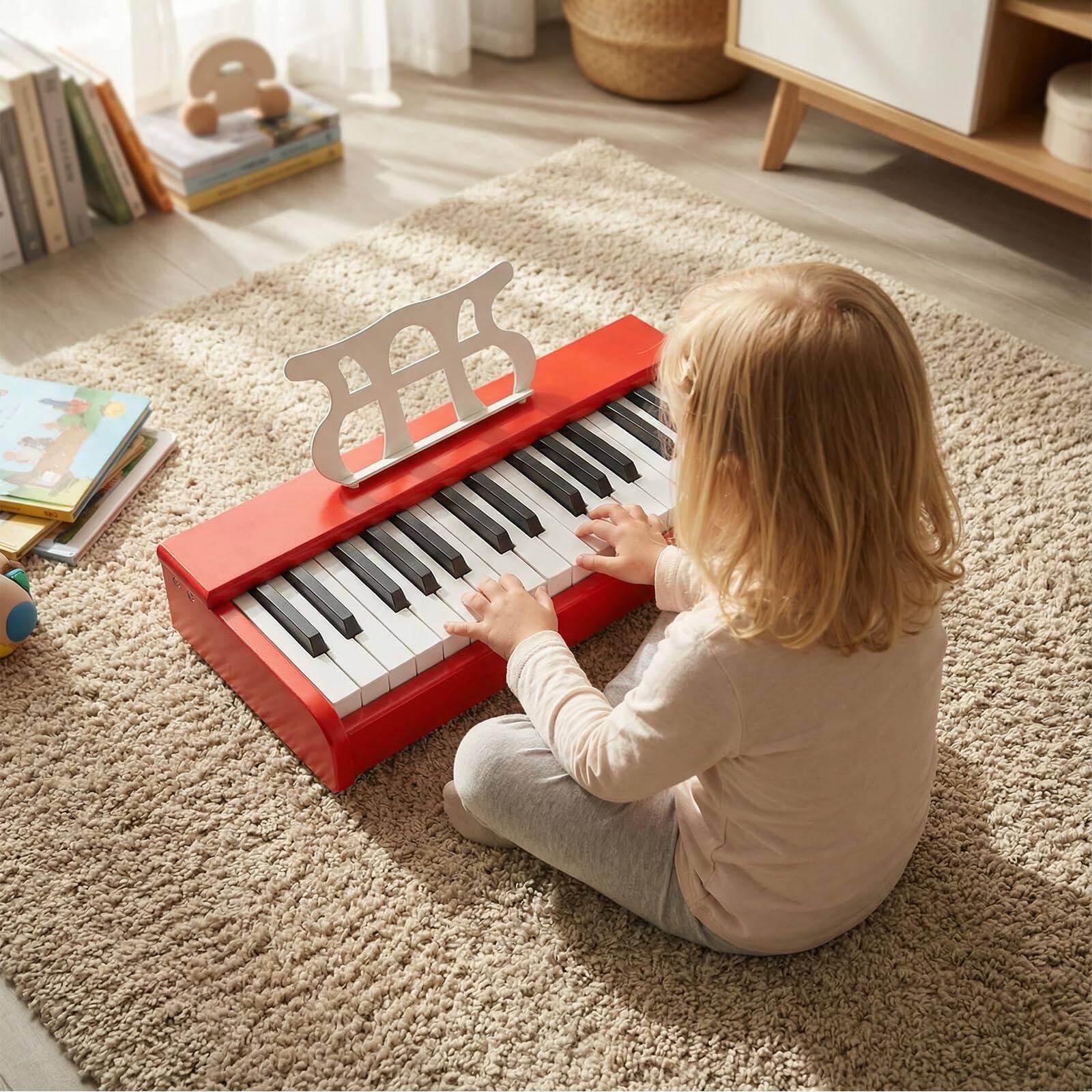 Alt View 1. Ecooso - 30-Key Kids Keyboard Piano with Music Stand, Beginner Digital Piano for Ages 3+.