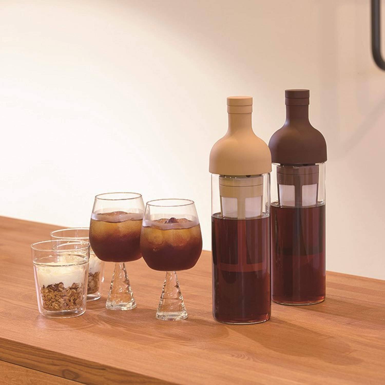 Alt View 4. Dapper Styles - Cold Brew Coffee Wine Bottle Perfect for brewing cold iced coffee by just adding coffee - Mocha.