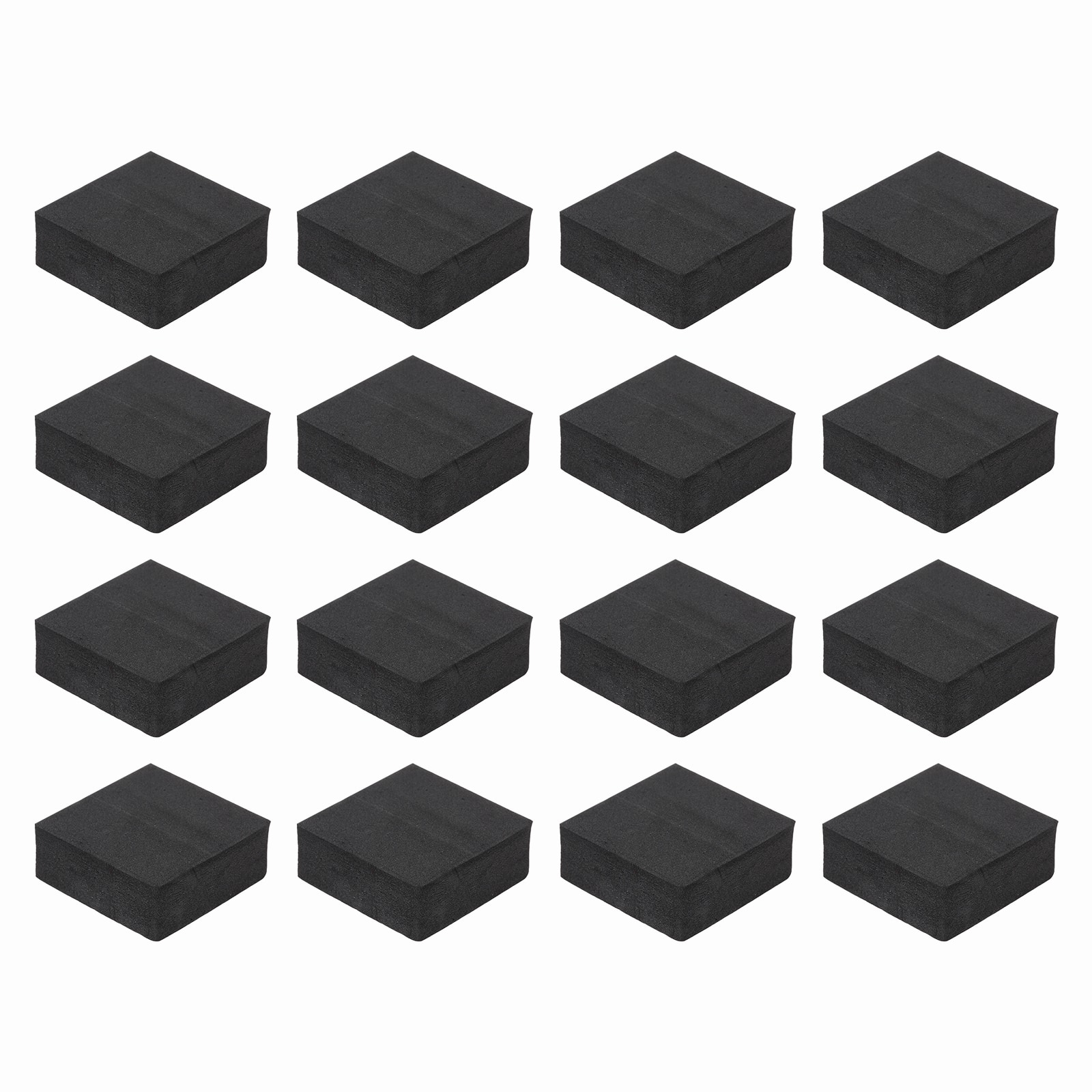 Unique Bargains - Single Sided Speaker Isolation Pads 50x50x20mm Square EVA Acoustic Foam Anti-Vibration Feet for Speaker Subwoofer, 16pcs - Black price history on PriceWatchPro