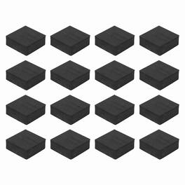 Unique Bargains - Single Sided Speaker Isolation Pads 50x50x20mm Square EVA Acoustic Foam Anti-Vibration Feet for Speaker Subwoofer, 16pcs - Black