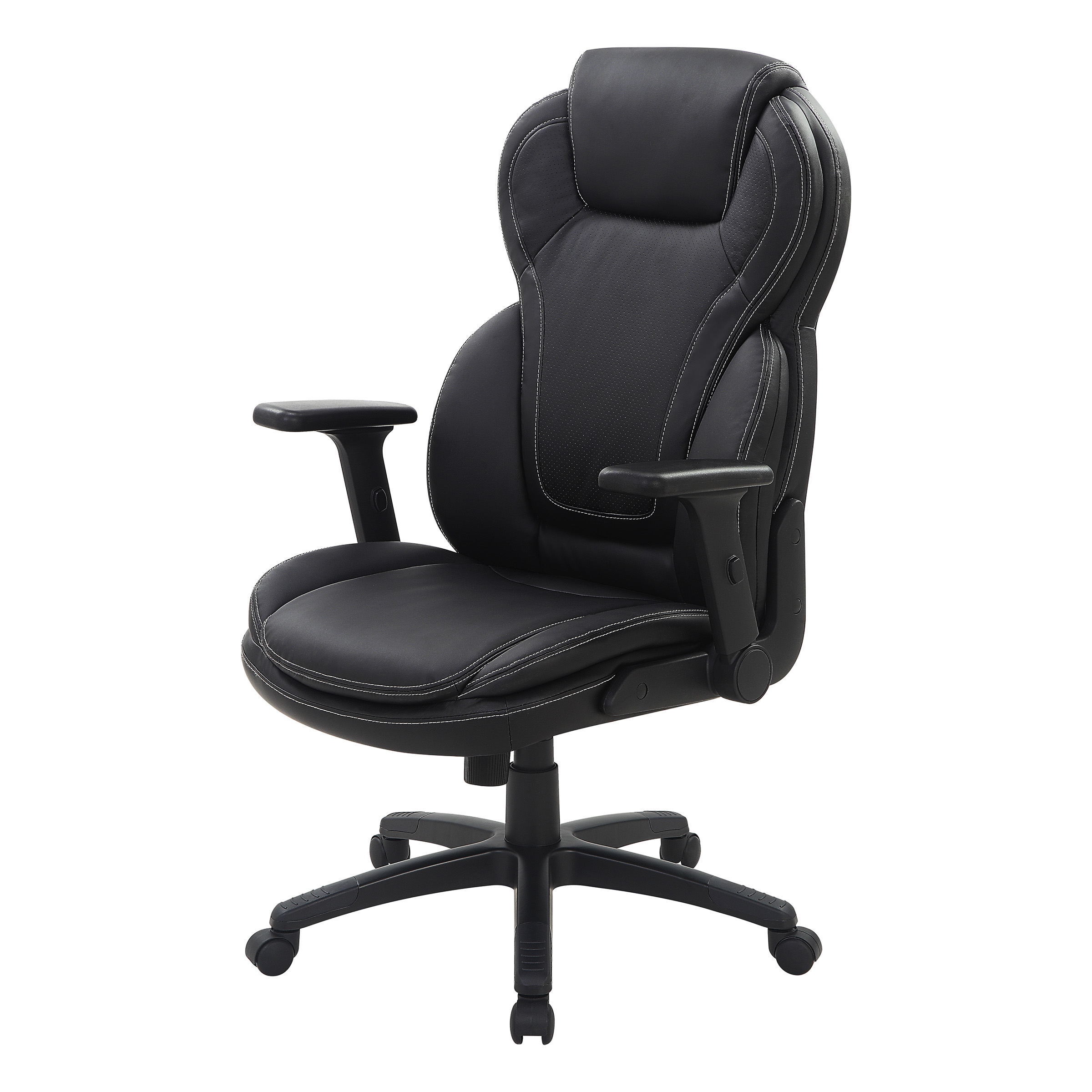 Office Star Products Exec Bonded Lthr Office Chair Black EC91150-EC3 ...