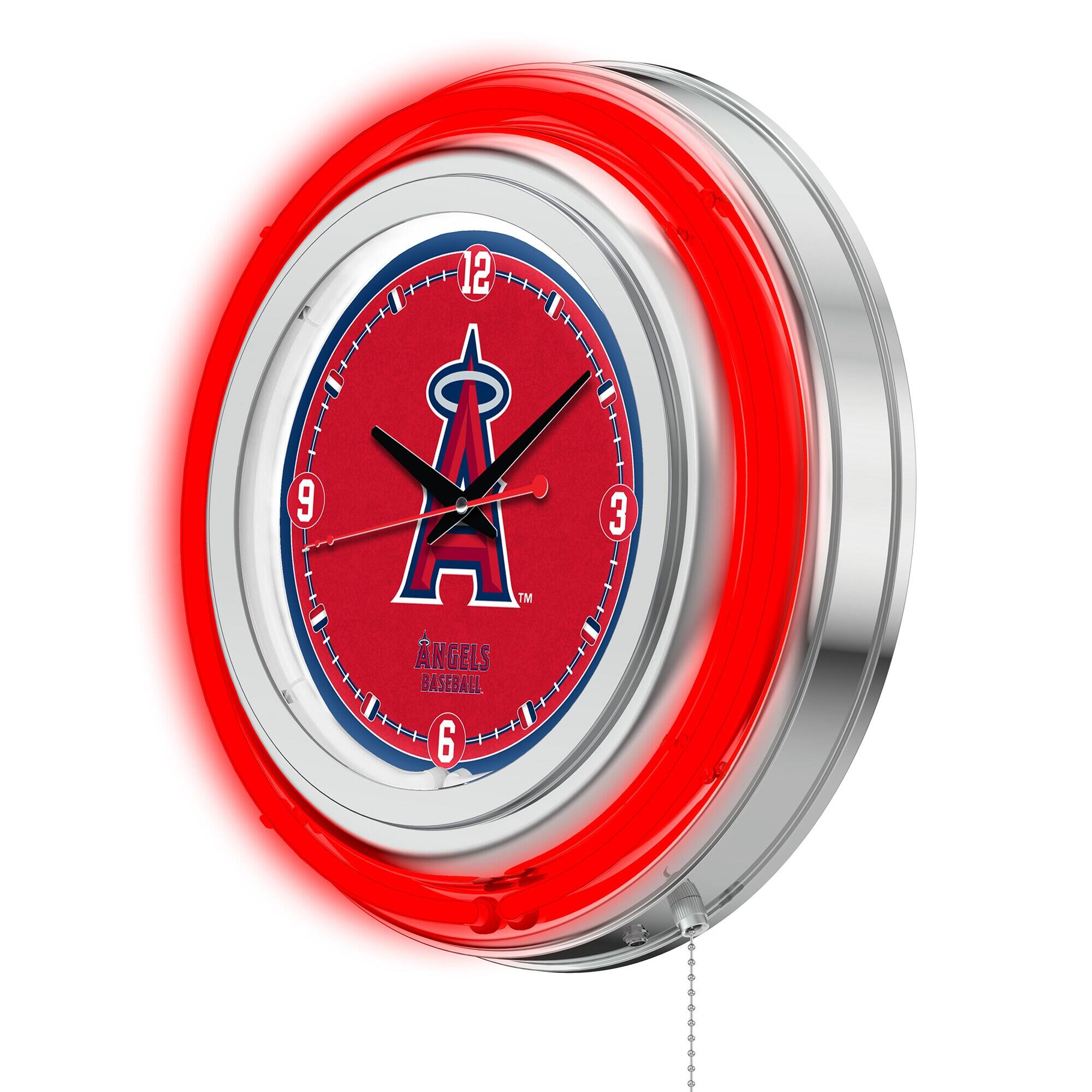 Holland Bar Stool Co. Los Angeles Angels Double Walled Neon Clock ...