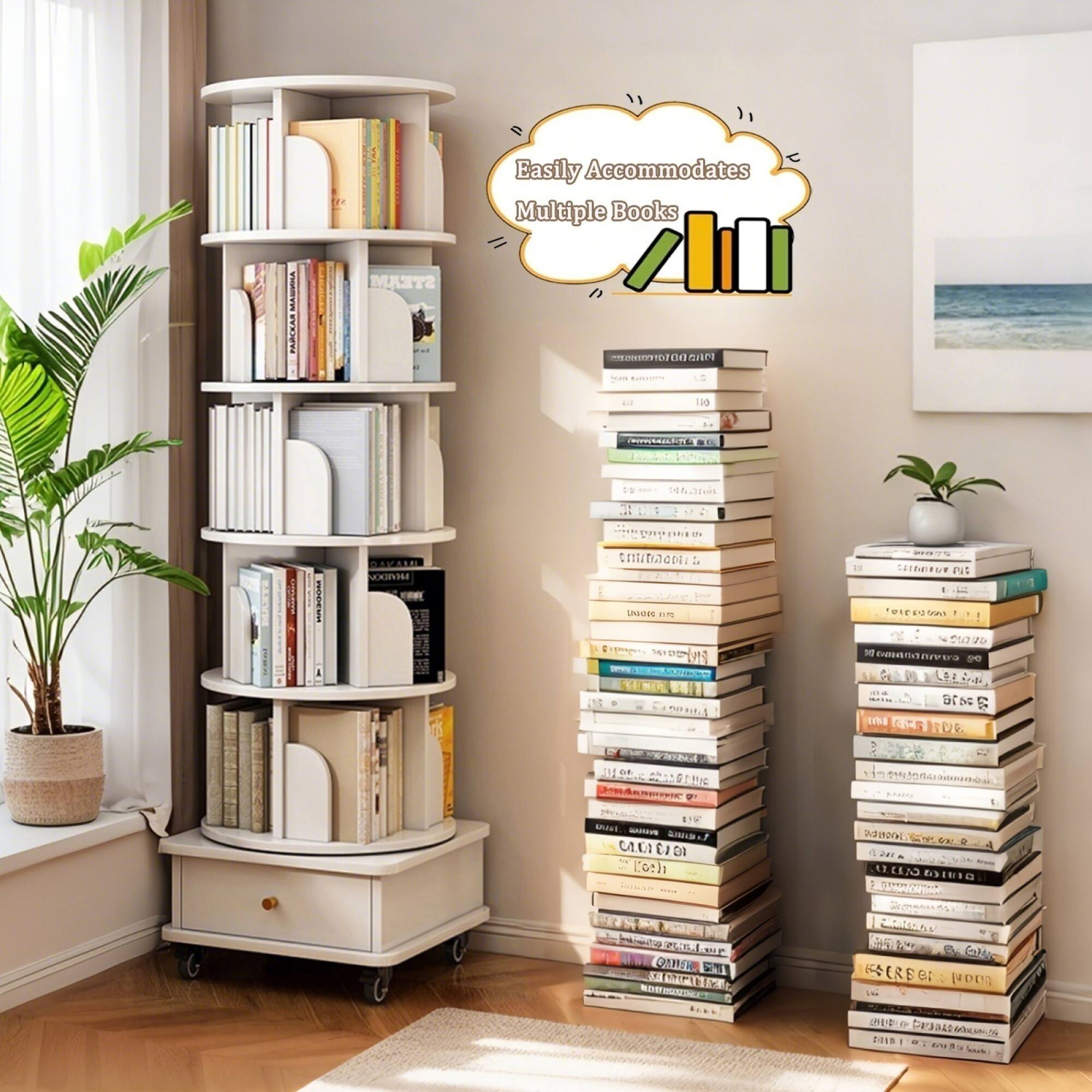 Easily Accommodates Multiple Books