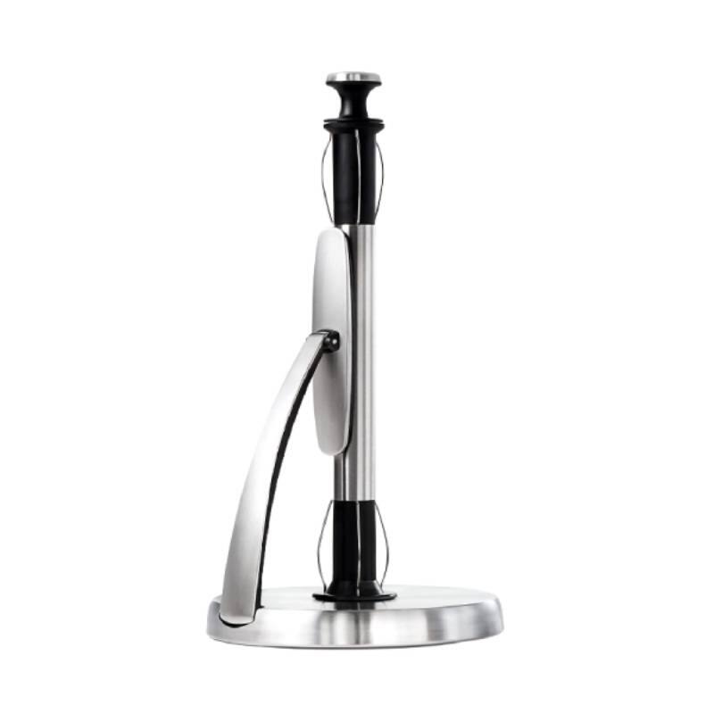 Front. Resource Ludis - SILVER FLOOR MOUNT PAPER TOWEL HOLDER - Silver.