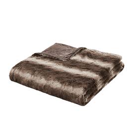 Gracie Mills - Alaina Faux Fur Throw - Brown