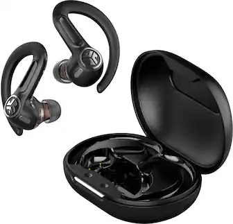 Front. JLab - Epic Sport ANC 3 True Wireless Earbuds - Black.