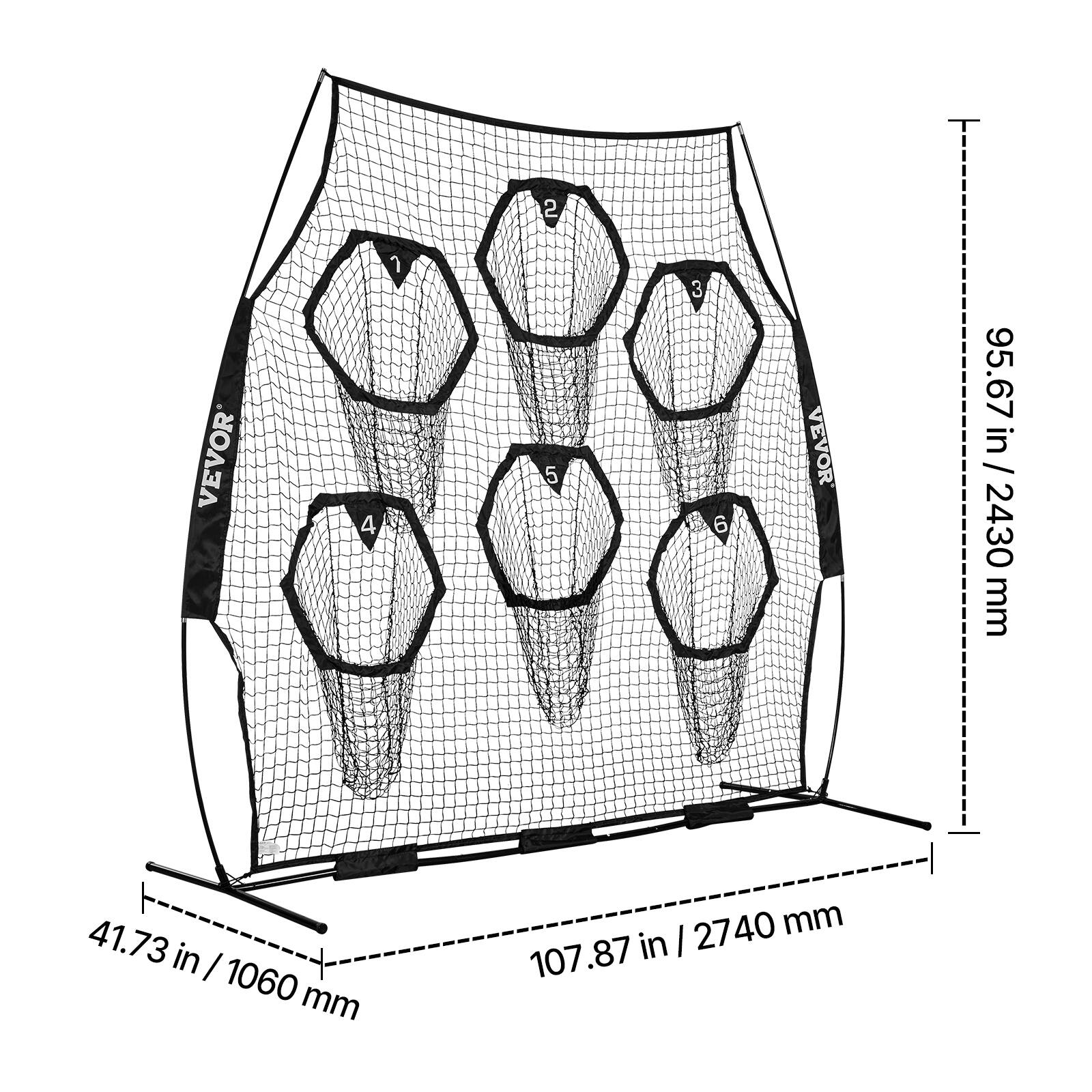 2 VEVOR 4 5 3 6 VEVOR  
95.67 in / 2430 mm  
41.73 in / 1060 mm  
107.87 in / 2740 mm