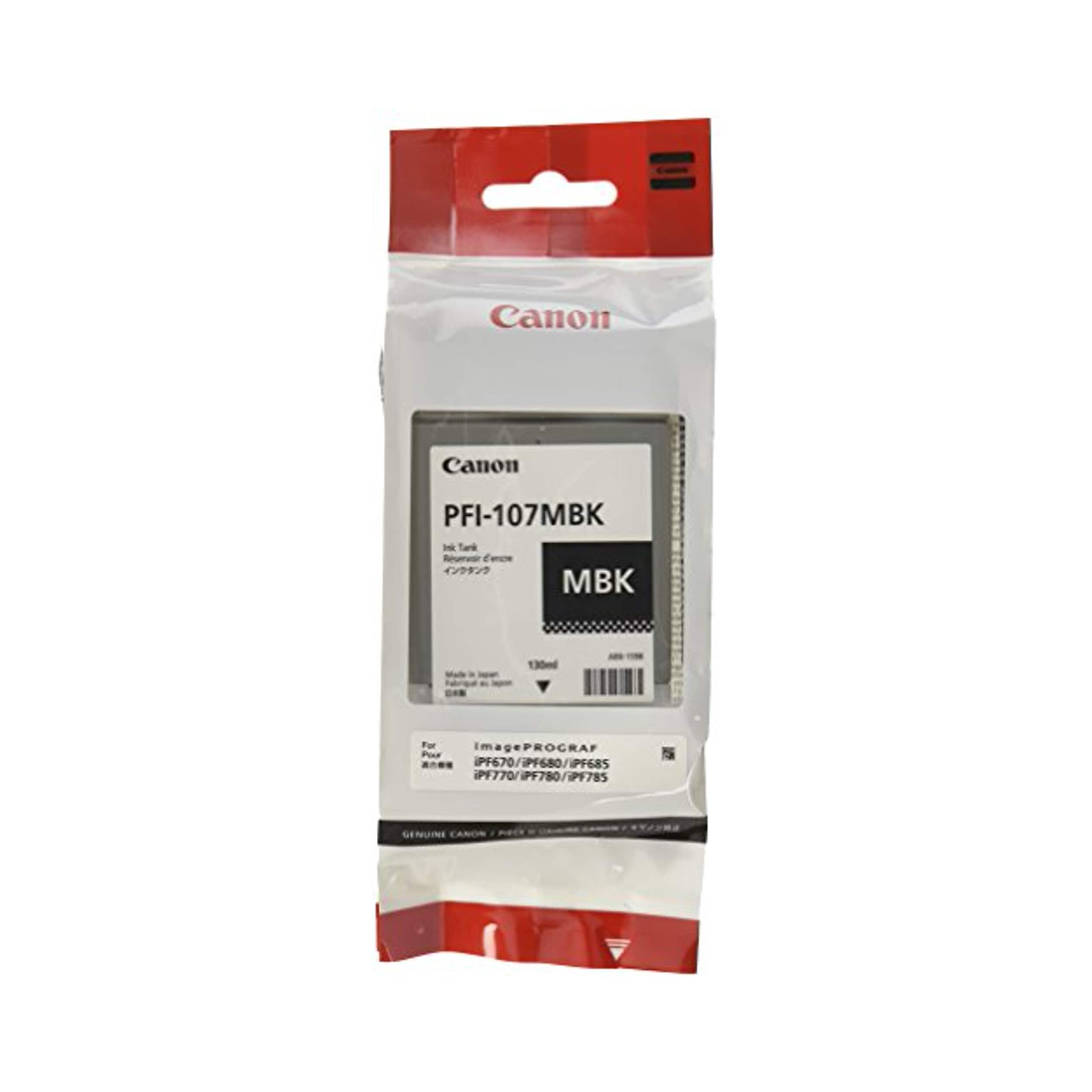 Canon PFI 107 Ink Cartridge (Matte in Retail Packaging Black