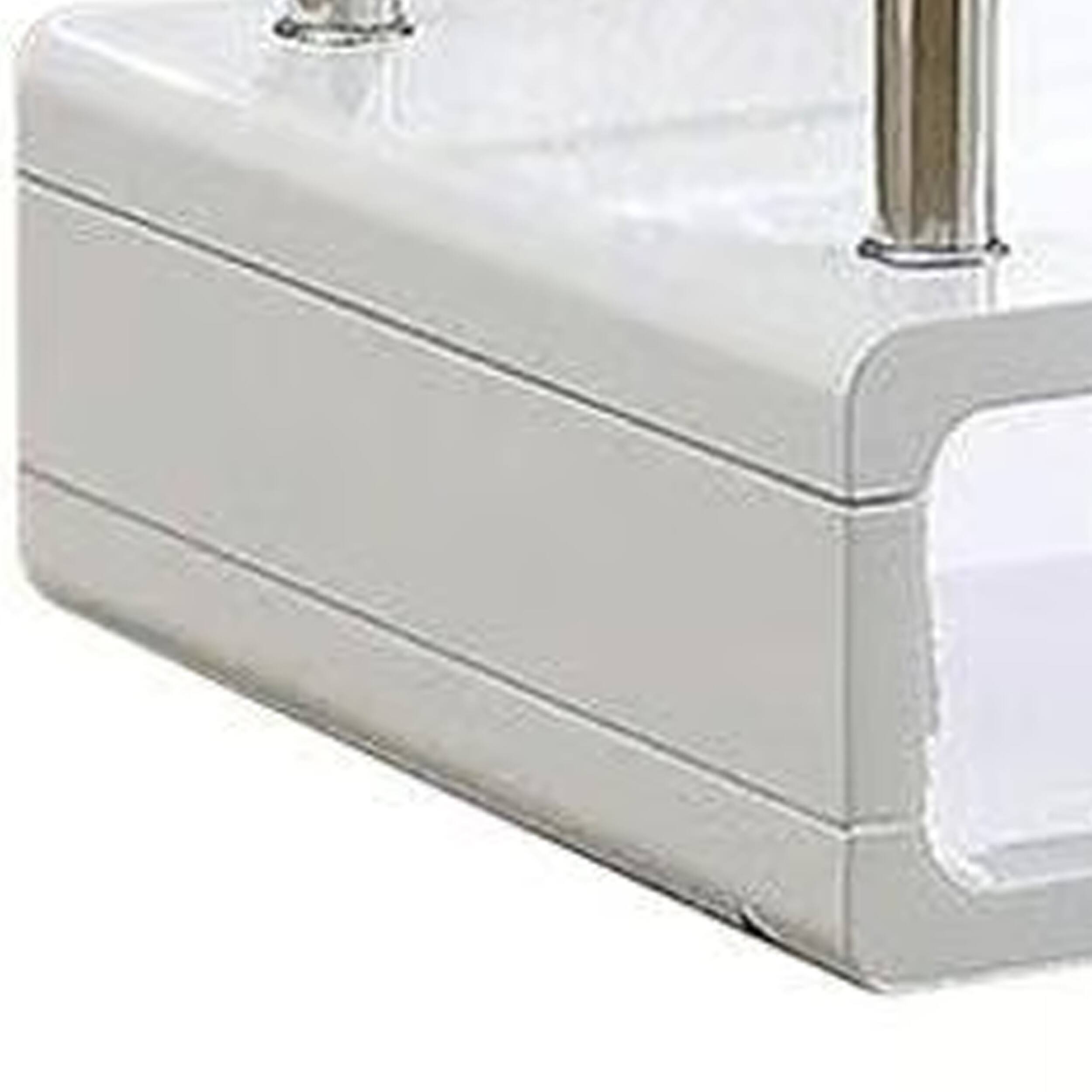 Alt View 3. Manhattan Lane - Contemporary Coffee Table with Multi Level Curled Open Shelf - White.