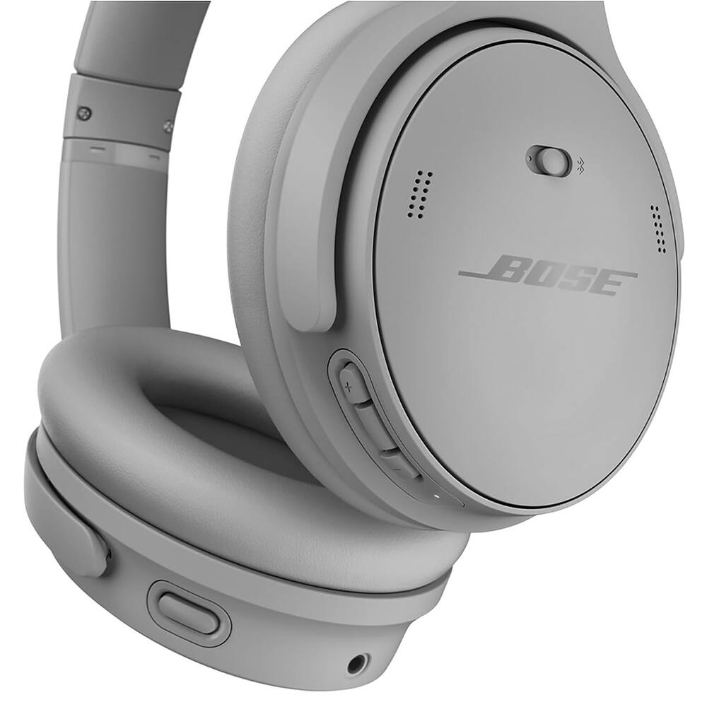Back. Bose - QuietComfort Wireless Over-Ear Bluetooth Headphones + 26-Month Extended Warranty Protection - Moonlight Gray.