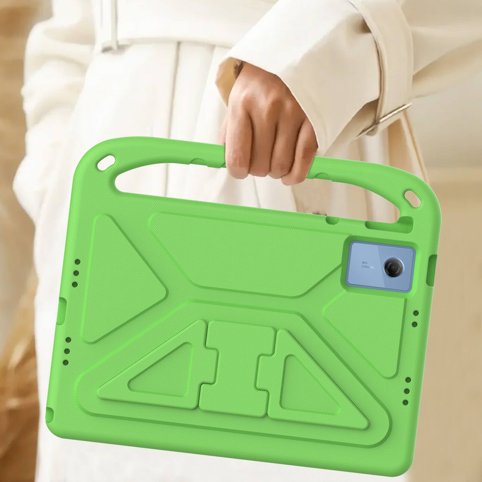 Alt View 3. UUCOVER - Lightweight EVA Kids Case for Lenovo Idea Tab 11 inch (TB336) 2025/ K11 Gen 2 Shockproof Handle Stand Anti-Slip Cover - Green.