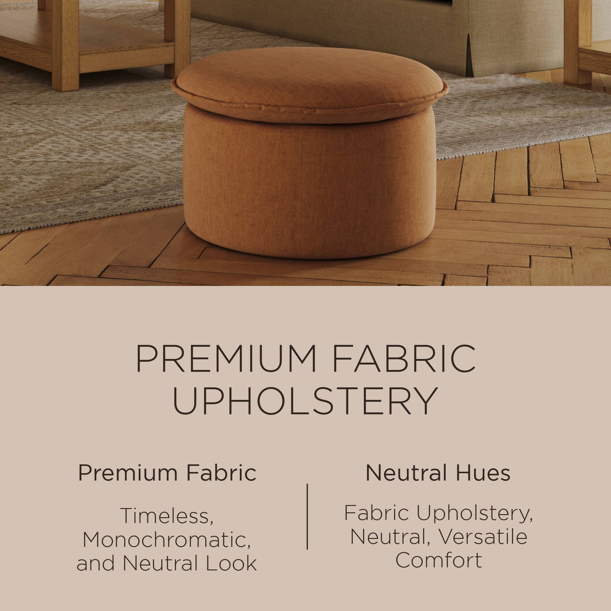 PREMIUM FABRIC UPHOLSTERY

Premium Fabric  
Timeless, Monochromatic, and Neutral Look

Neutral Hues  
Fabric Upholstery, Neutral, Versatile Comfort