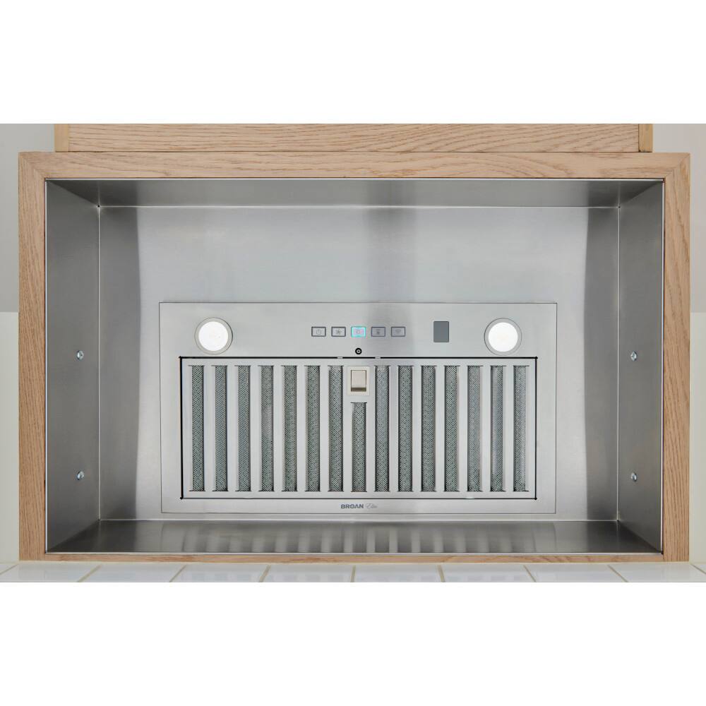 Alt View 6. Broan - Broan Elite 21-Inch Custom Range Hood Power Pack Insert, with Smart Sense - Stainless Steel.