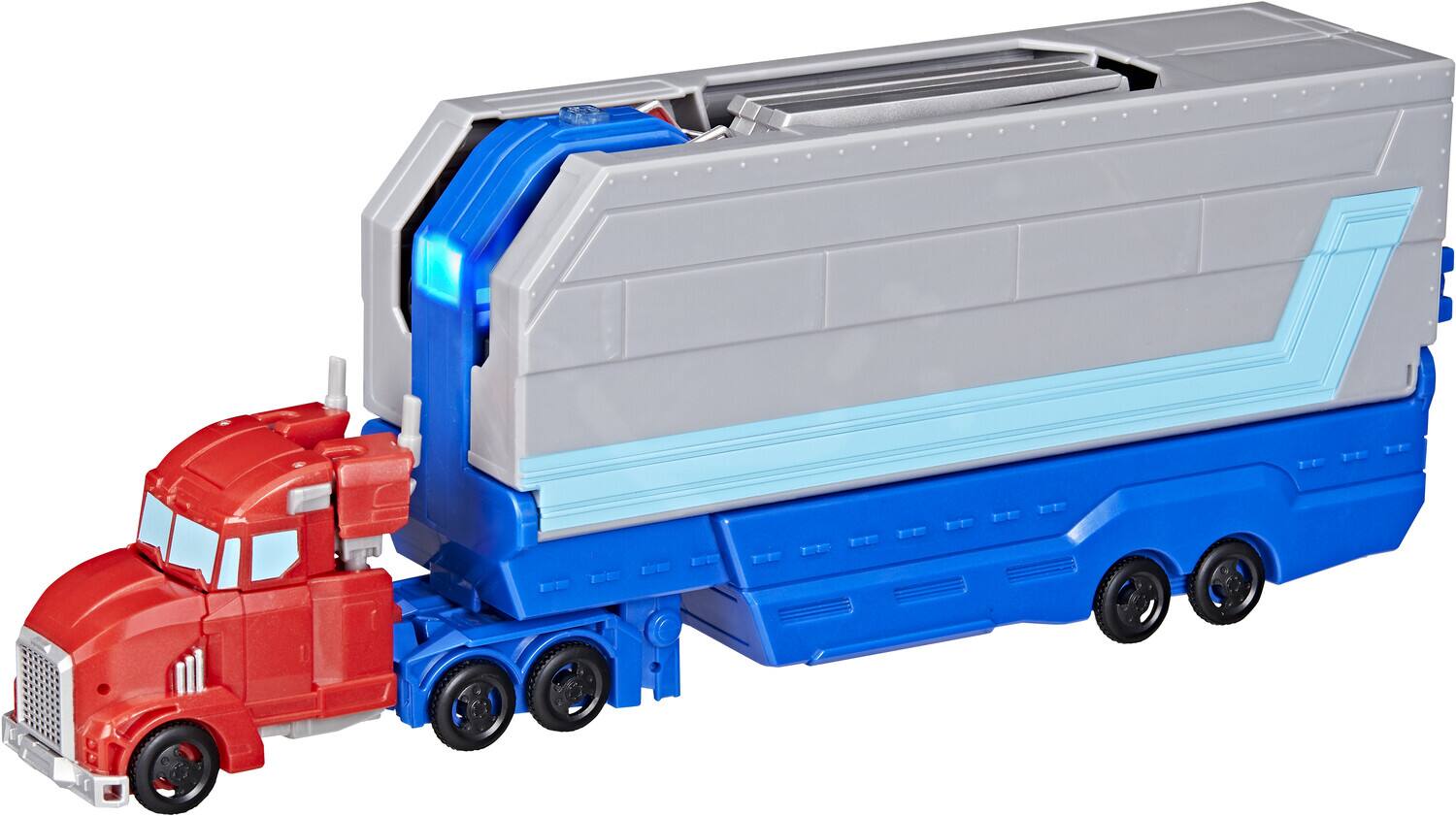 Alt View 1. Hasbro - Hasbro Collectibles - Transformers: EarthSpark - Optimus Prime Battle Trailer Playset with Action - COLLECTIBLES - Multicolor.