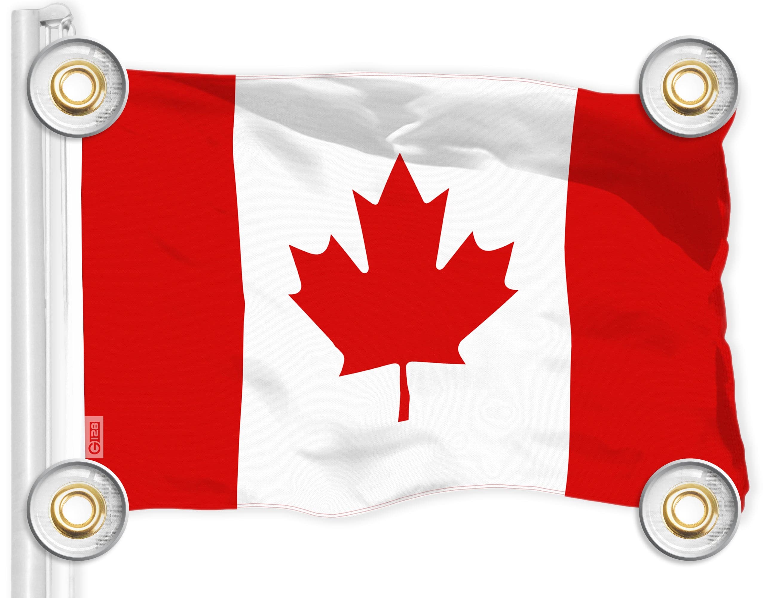 G128 - Canada Flag 3x5 ft — 150D Polyester, Brass Grommets, Double-Stitched - Assorted Colors