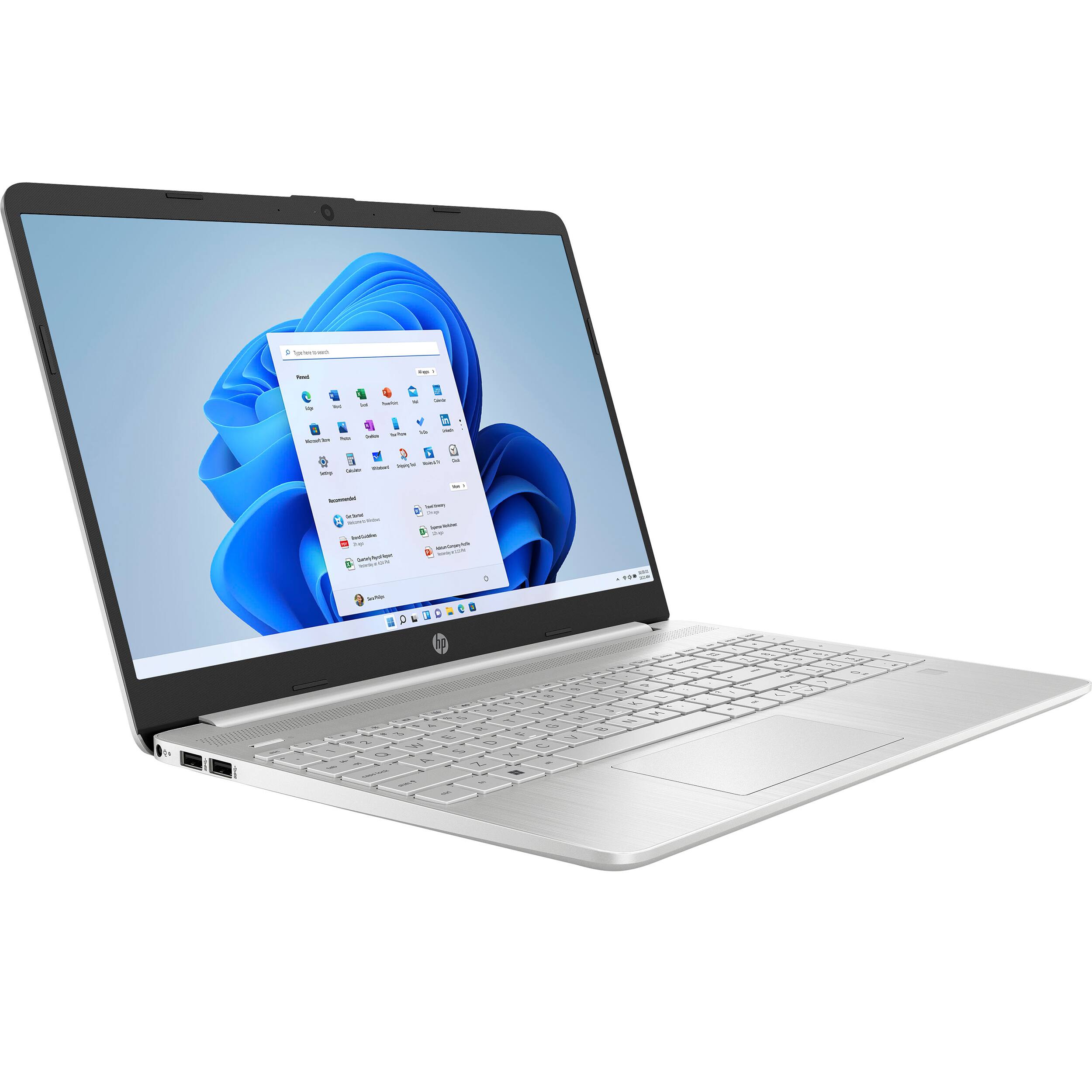 Alt View 2. HP - HP 15.6" FHD IPS Touchscreen Laptop,Intel i7-1255U,32GB DDR4 RAM,2TB SSD+160GB Dock Set,Windows 11 Pro,Silver - Silver.