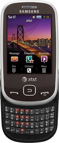 Front Standard. Samsung - Flight Mobile Phone - Silver (AT&T).