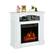 Front. Hivvago - 32 inch 1,400 Watt Electric TV Stand Fireplace with Shelf White - White.