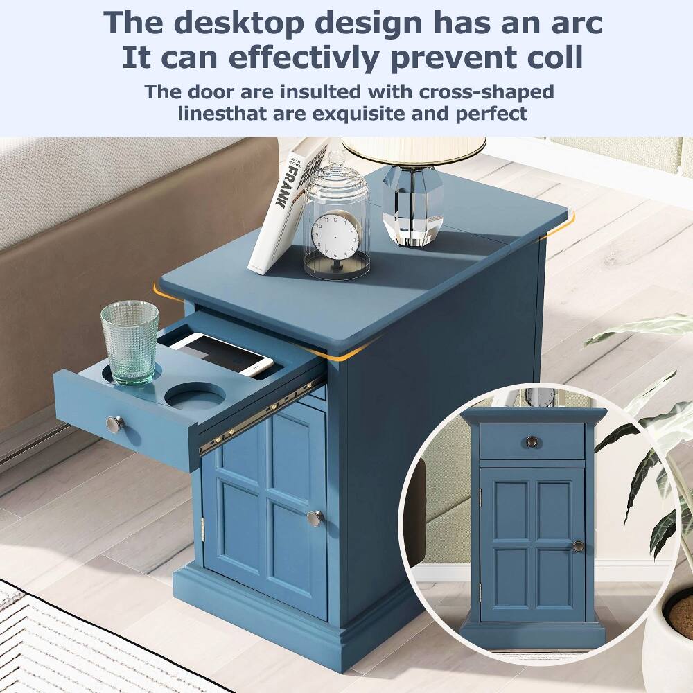 The desktop design has an arc. It can effectively prevent coll. The door are insulated with cross-shaped linesthat are exquisite and perfect.