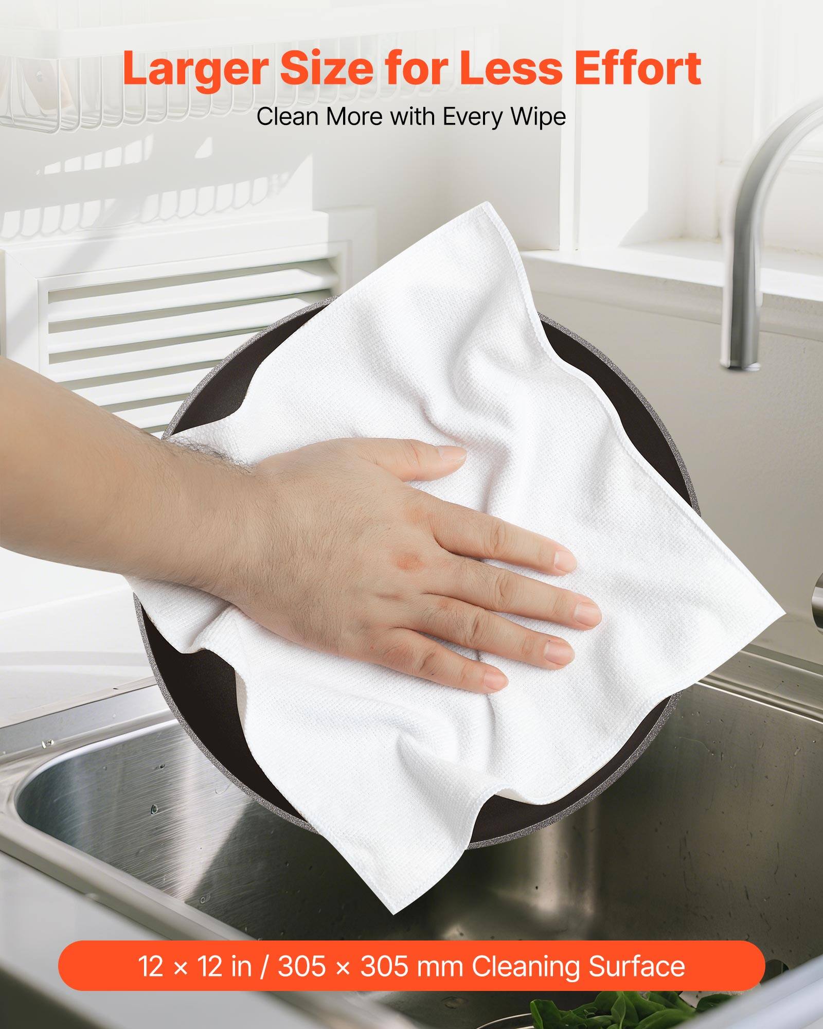 Larger Size for Less Effort  
Clean More with Every Wipe  

12 x 12 in / 305 x 305 mm Cleaning Surface