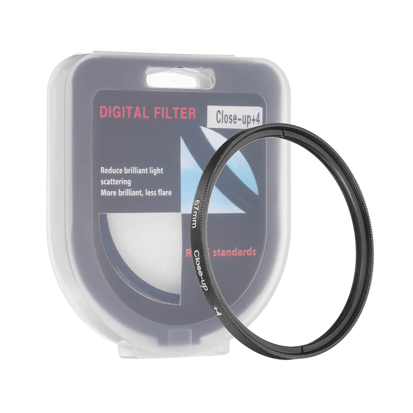 Unique Bargains - 67mm Close-up Filter Macro Lens +4 Diopter Magnification Close-up Lenses with Cap