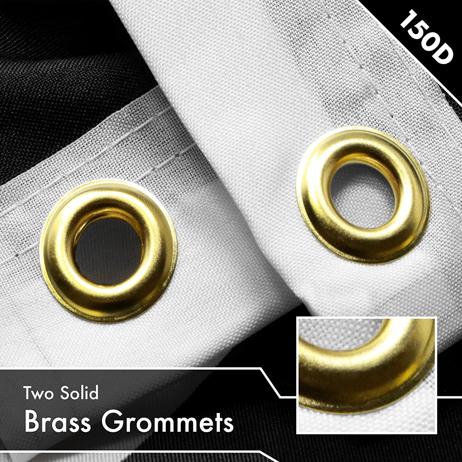 150D  
Two Solid Brass Grommets