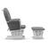 Alt View 11. Storkcraft - Hoop Glider and Ottoman - White/Gray.