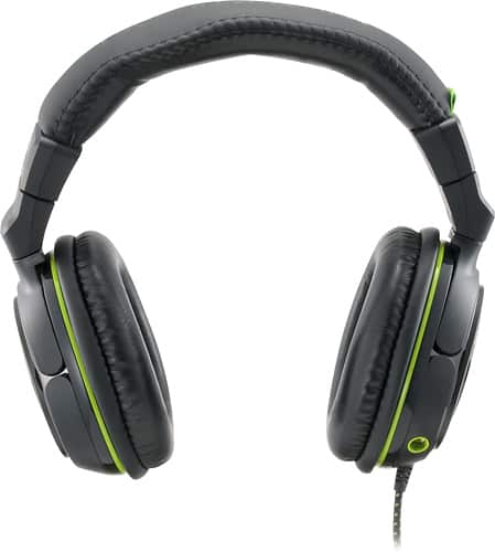 Turtle Beach - Refurbished Ear Force XO SEVEN Gaming Headset for Xbox One - Black/Green - Larger Front