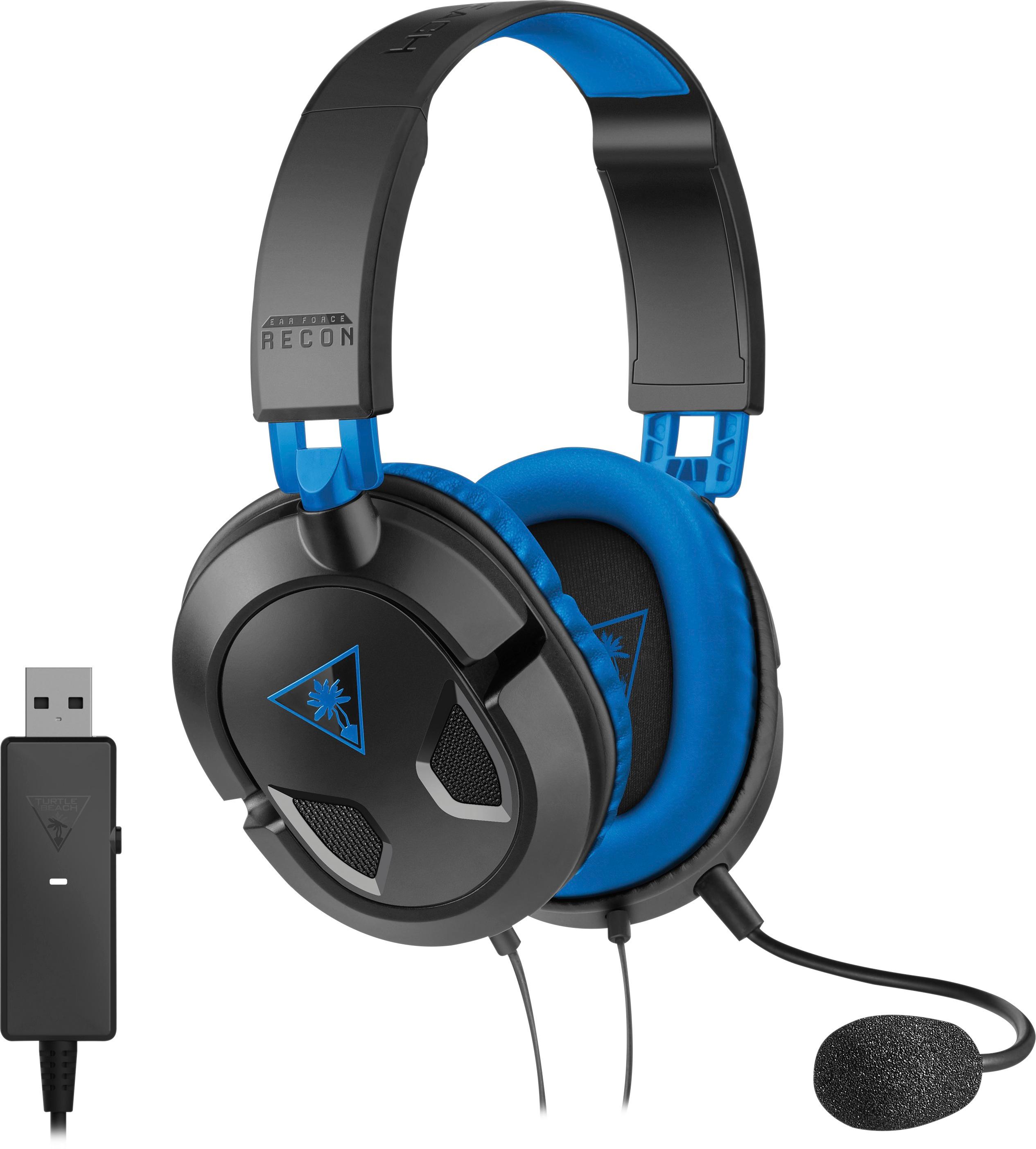 Ontcijferen elk Zeeziekte Turtle Beach Ear Force Recon 60P Wired Gaming Headset for PS4, PS4 Pro,  Xbox One, PC and Mobile Black/Blue TBS-3308-01 - Best Buy