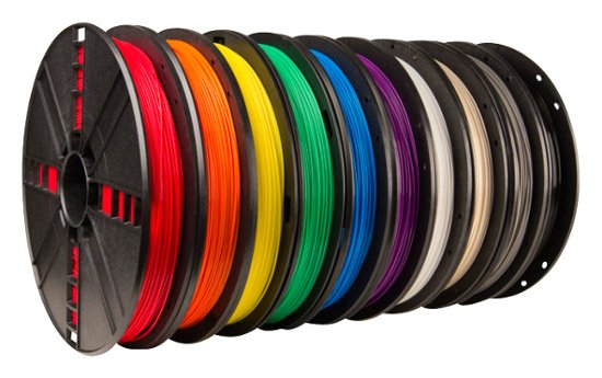 Poner la mesa Aire acondicionado puede MakerBot 1.75mm PLA Filament 2 lbs. (10-Pack)  Black/White/Red/Orange/Yellow/Green/Blue/Gray MP06572 - Best Buy