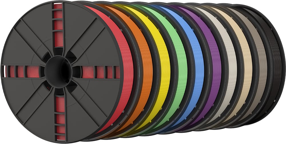 Alt View 11. MakerBot - 1.75mm PLA Filament 2 lbs. (10-Pack) - Black/White/Red/Orange/Yellow/Green/Blue/Gray.
