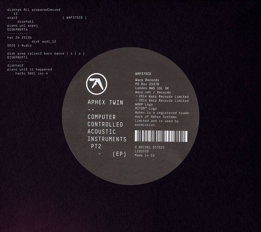 "Computer Controlled Acoustic Instruments, Pt. 2 [12""] [12 inch Vinyl Single]" price history on PriceWatchPro