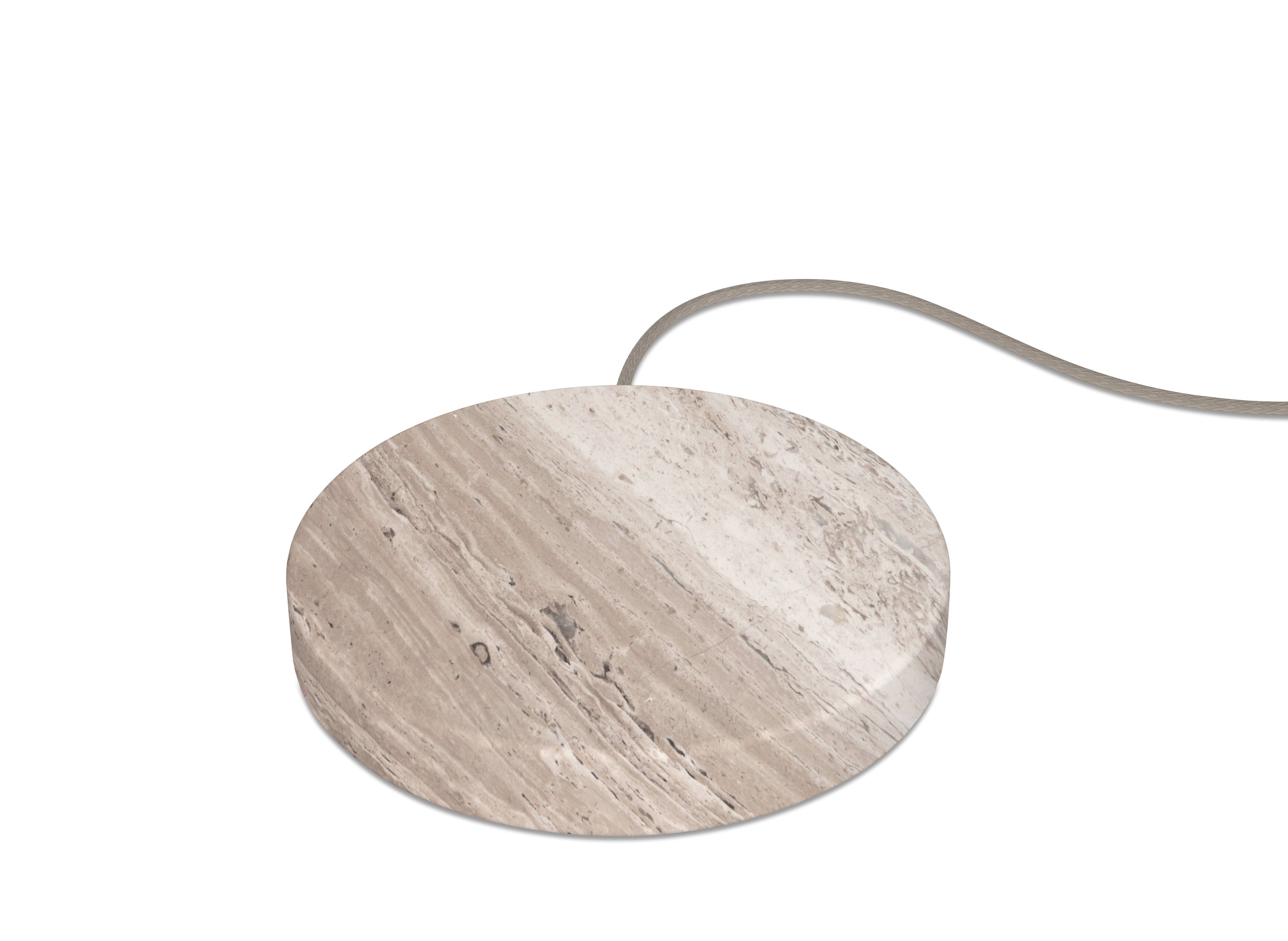 Einova - Refurbished Excellent - Stone 10W Wireless Charging Pad for Qi-enabled Devices - Wood Marble