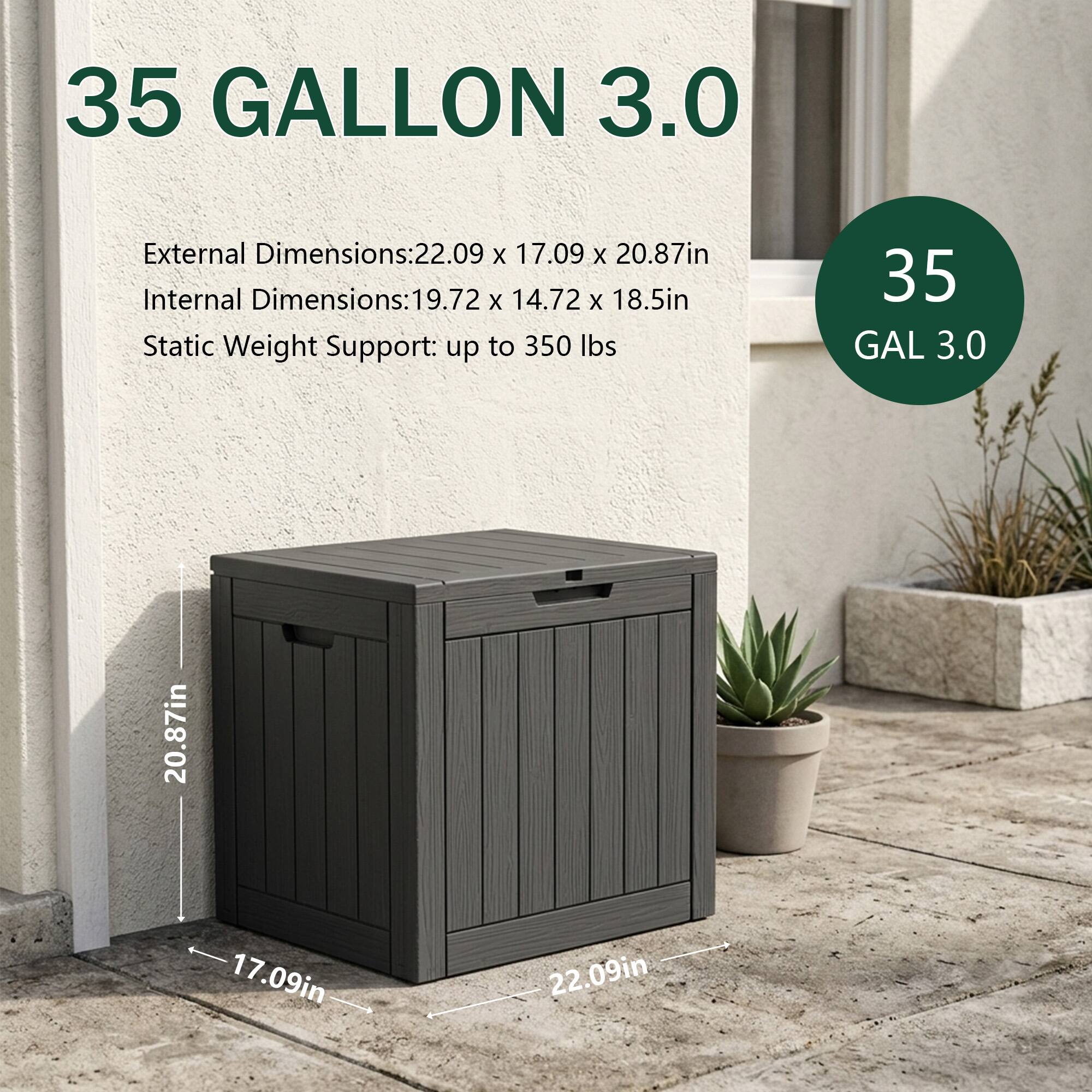 35 GALLON 3.0

External Dimensions: 22.09 x 17.09 x 20.87in  
Internal Dimensions: 19.72 x 14.72 x 18.5in  
Static Weight Support: up to 350 lbs

35 GAL 3.0

20.87in  
17.09in  
22.09in
