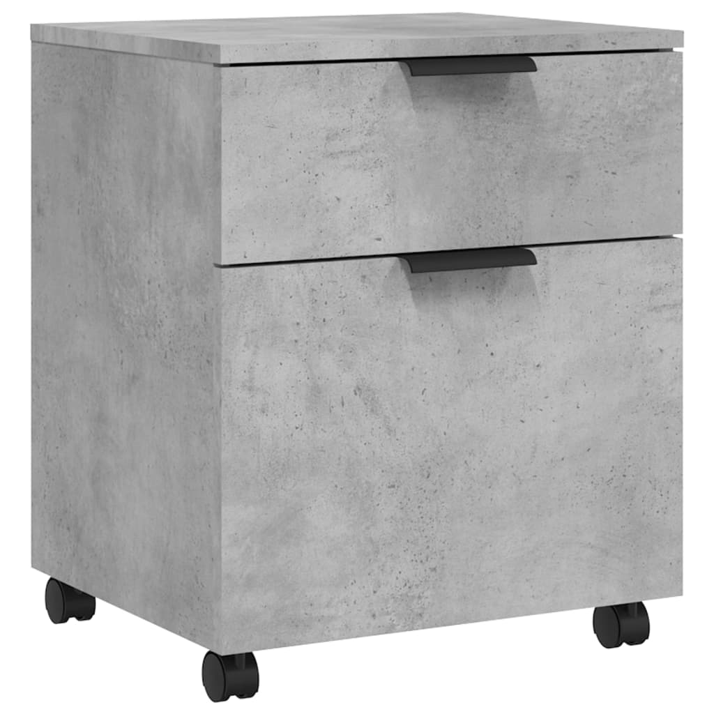 Alt View 1. Boyel Living - Concrete Gray Engineered Wood Mobile File Cabinet - Gray.