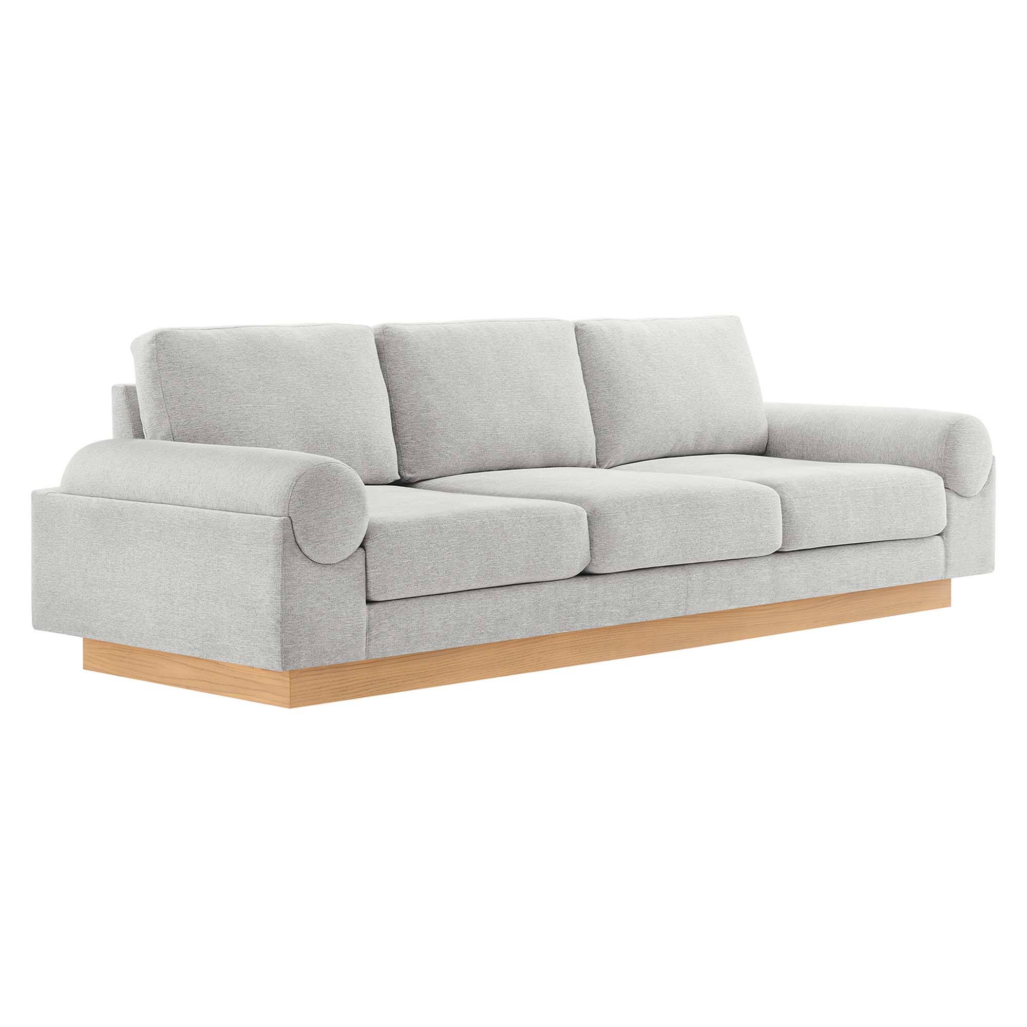 Front. Modway - Oasis Upholstered Fabric Sofa by Modway - Gray.