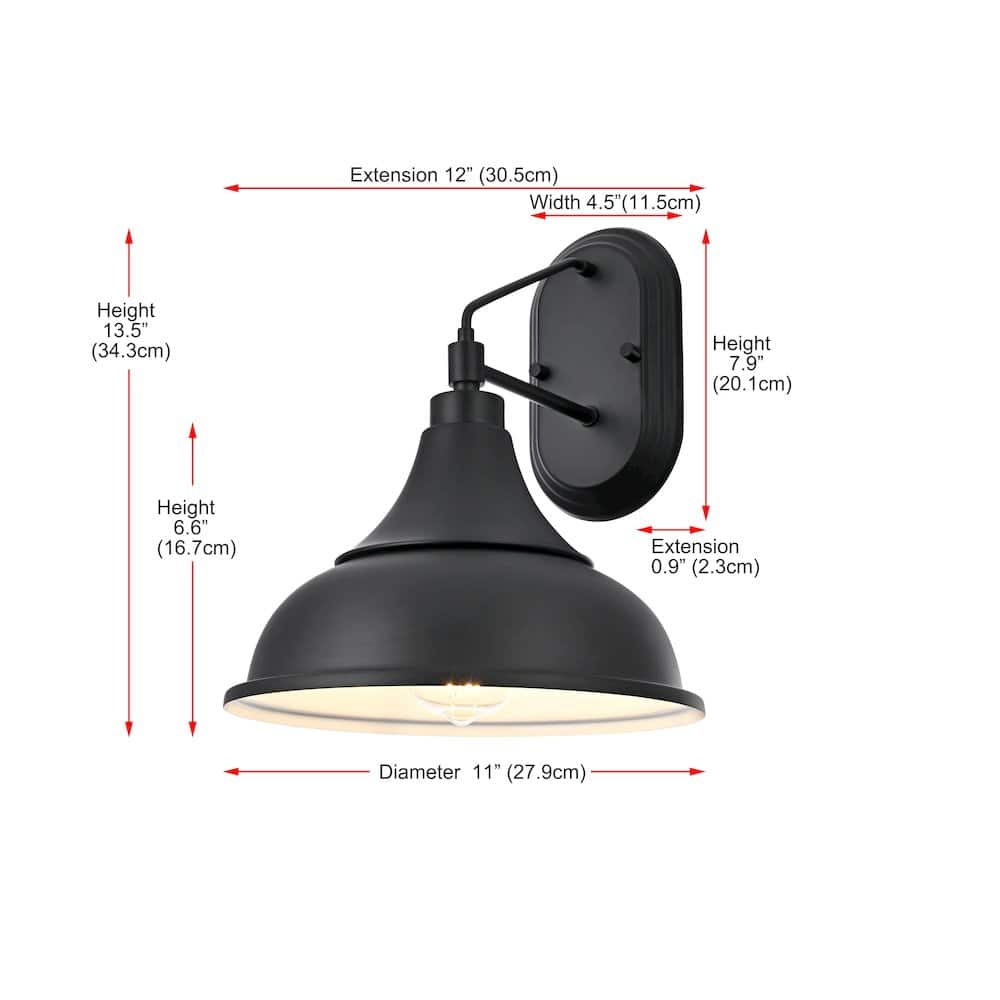 Elegant Lighting - Elian 11 Inch Outdoor Wall Sconce In - Black price history on PriceWatchPro