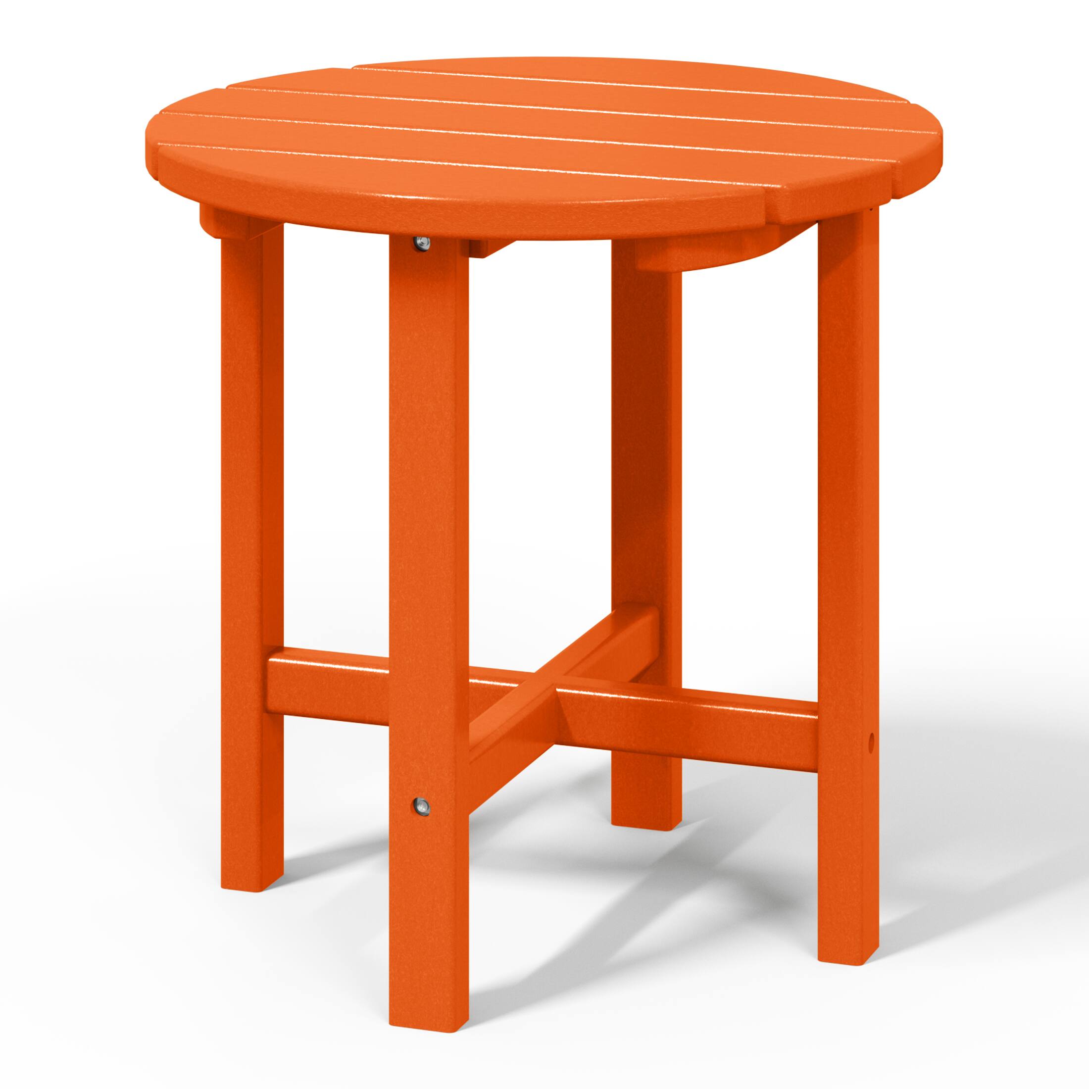 Alt View 1. WestinTrends - WestinTrends Dylan Adirondack Round Outdoor Side Table - Orange.