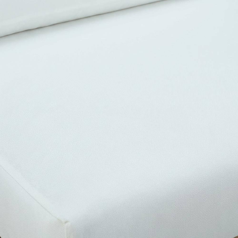 Alt View 1. Outdoor Escape - Outdoor Patio Teak Armless Lounge Chair For Garden And Patio - White.