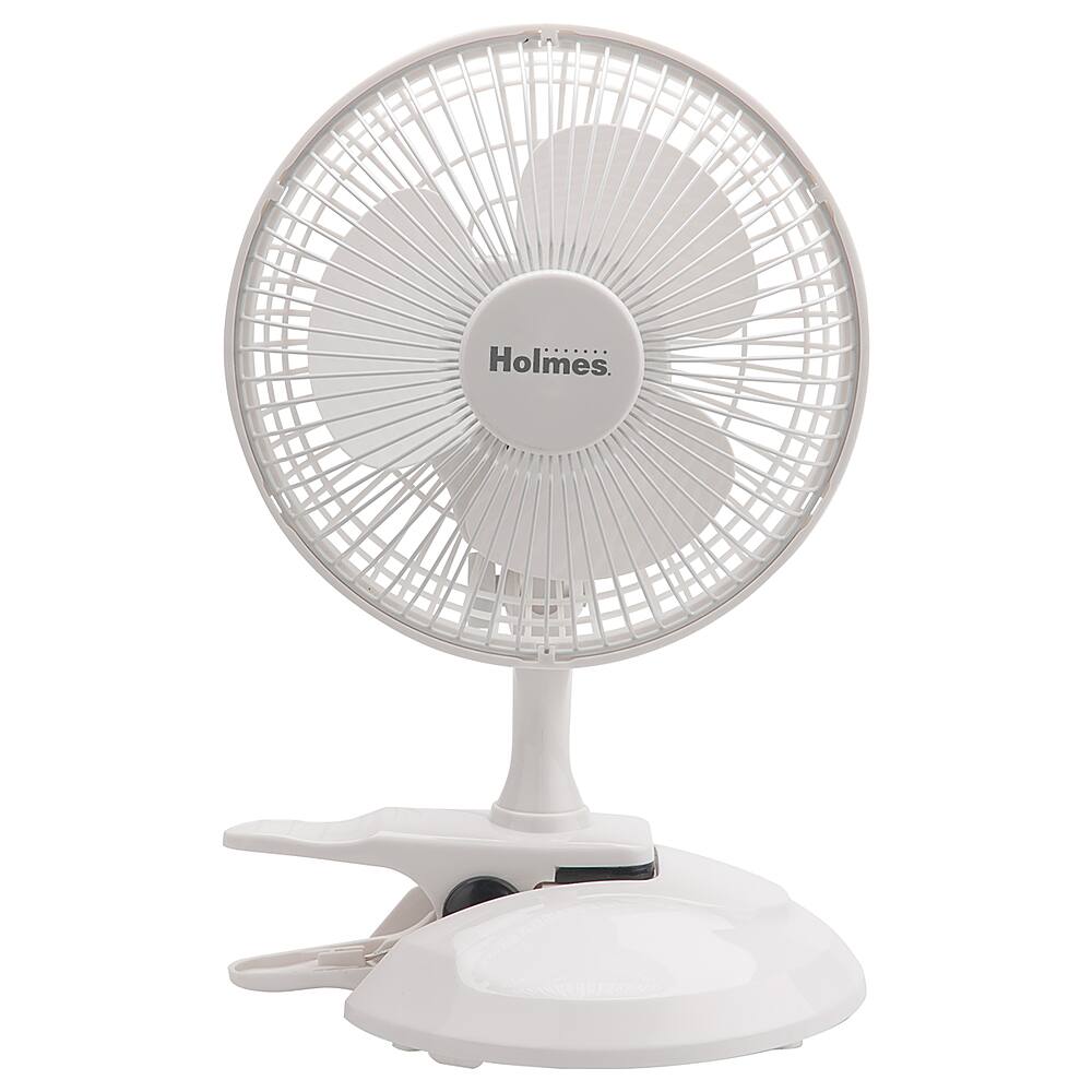 Holmes - 6 in. Convertible Desk & Clip Fan - White